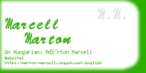 marcell marton business card